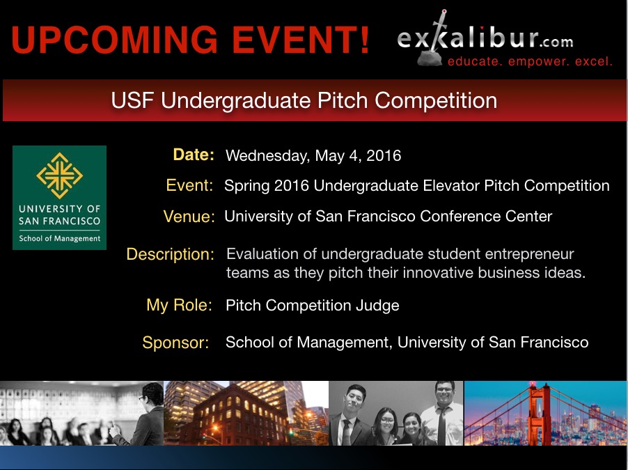 I’m a Judge for the USF Undergraduate Pitch Competition. Again. Fun!